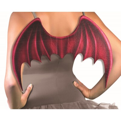 Halloween Small Red Demon Wings Pk 1