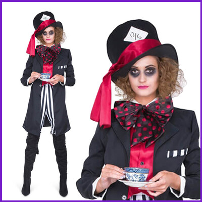 Adult Black Hatter Girl Costume (X Large 20-22) Pk 1