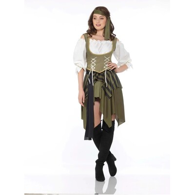Adult Swashbuckler Girl Pirate Costume Womens Small 8-10