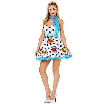 Adult Miss Pop Art Costume (Large 16-18) Pk 1