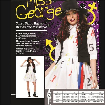 Adult Miss George Costume (Small, 8-10) Pk 1