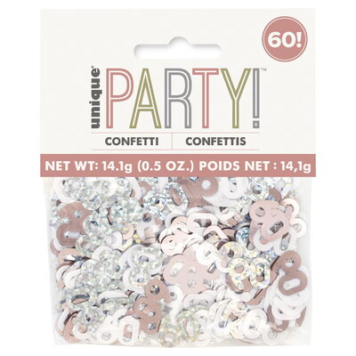 Rose Gold & Silver Glitz 60 Confetti Scatters 14g