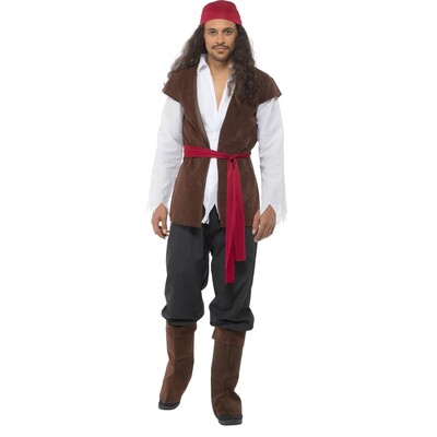 Adult Caribbean Pirate Costume Mens Large