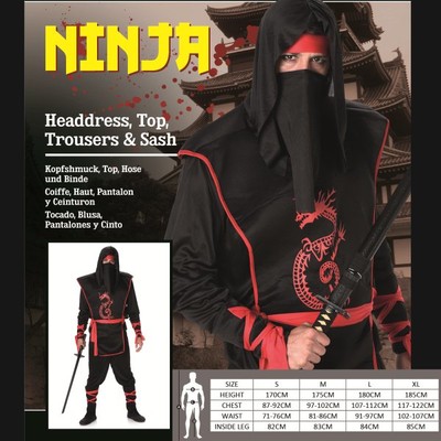 Adult Ninja Costume (X Large) Pk 1