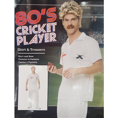 Adult 80's Cricket Player Costume (Large, 107-112cm)