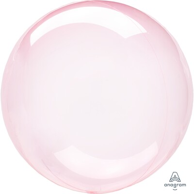 Crystal Clearz Dark Pink 18in. Plastic Balloon Pk 1