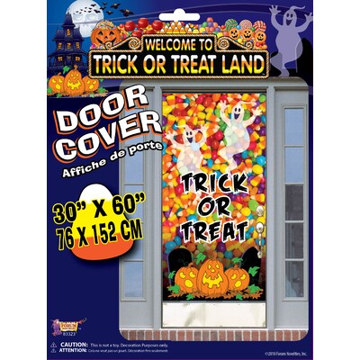 Halloween Trick or Treat Door Cover Decoration (76cm x 152cm) Pk 1