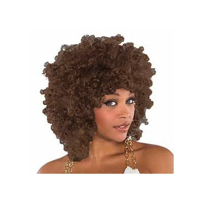 Adult Female Tina Turner Brown Afro Wig Pk 1