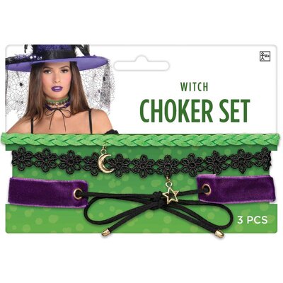Halloween Costume Witch Choker Set (Pk 3)