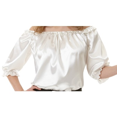 Adult Lady Pirate Ivory Costume Blouse (One Size) Pk 1