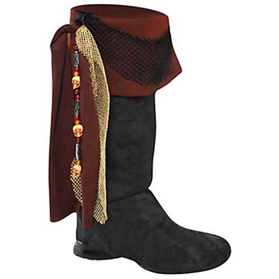 Adult Pirate Black & Brown Boot Toppers (1 Pair) 