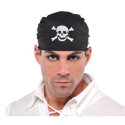 Black Pirate Bandana with Skull Pk 1