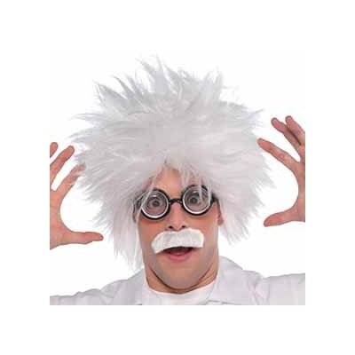 Mad Scientist Kit (Wig, Moustache & Glasses) Pk 1