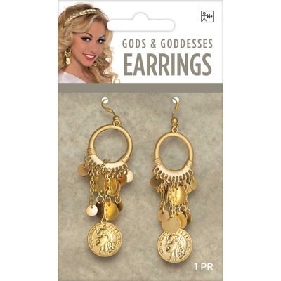 Gold Goddess Pierced Earrings (1 Pair)