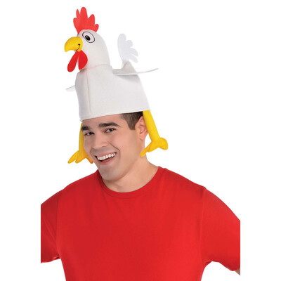 Soft Chicken Hat Pk 1