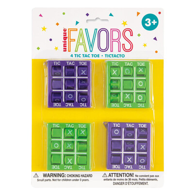 Tic Tac Toe Game Party Favours Pk 4