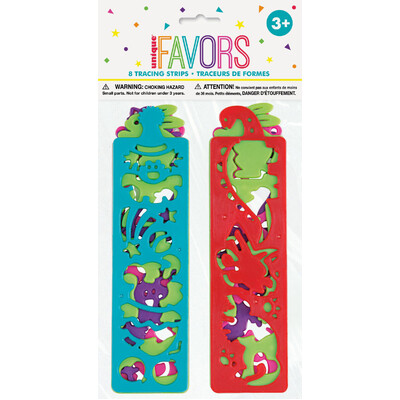 Plastic Tracing Strip Stencil Party Favours (Pk 8)