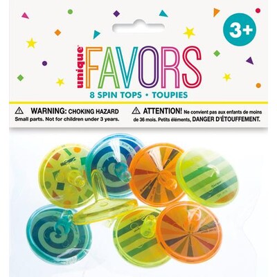 Spinning Top Party Tops Pk 8 