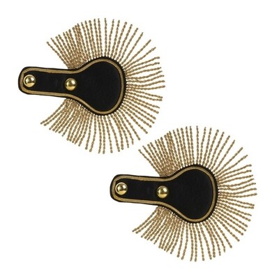 Black & Gold Shoulder Epaulettes 1 Pair