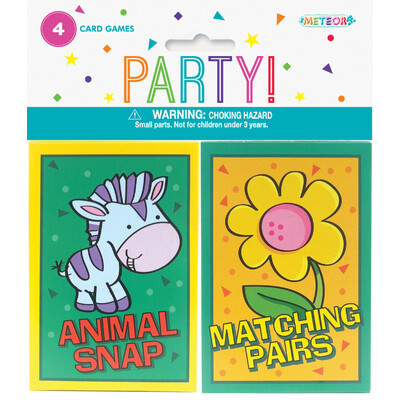 Card Games Party Favours (Pk 4)