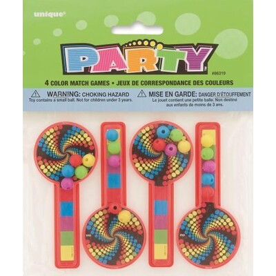Party Favours - Colour Match Ball Games Pk 4 