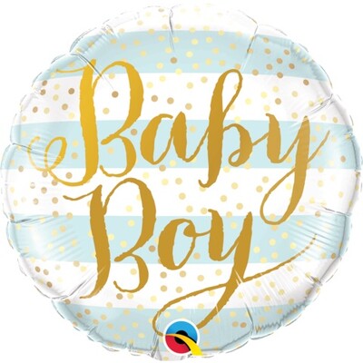 Baby Boy Striped 18in. Foil Balloon Pk 1