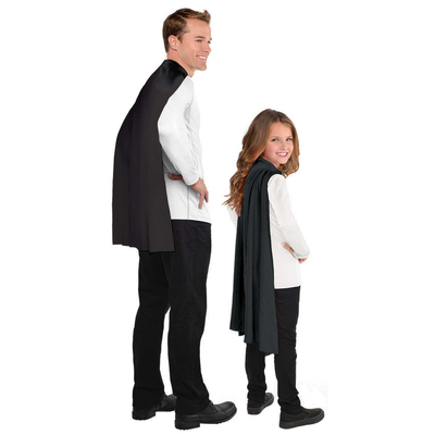 Black Costume Cape (One Size) Pk 1
