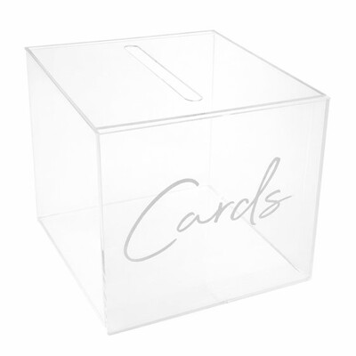 Clear Acrylic Card Wishing Well Gift Box 20x20cm