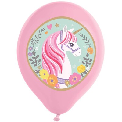 Magical Unicorn 30cm Latex Balloons Pk 5