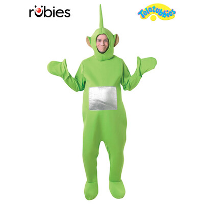 Teletubbies Dipsy Adult Unisex Costume Standard – Green Bodysuit with 3D Headpiece