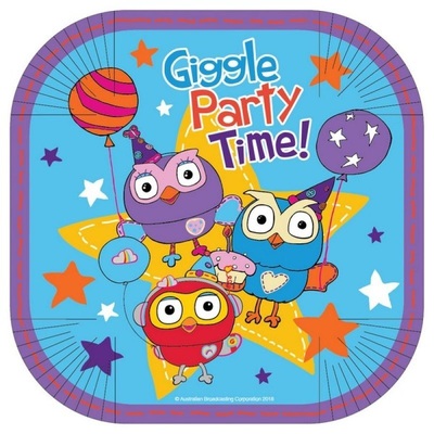 Giggle and Hoot 7in Square Paper Plates (Pk 8)