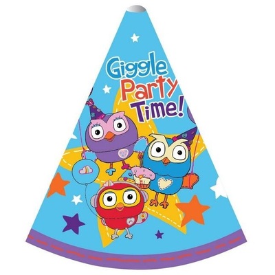 Giggle and Hoot Party Cone Hats (Pk 8)