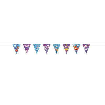 Giggle and Hoot Bunting Pennant Banner (2.4m - 8 Flags) Pk 1