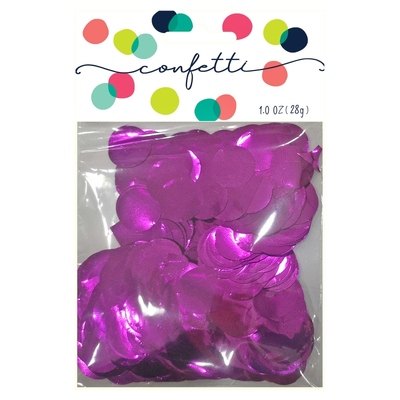 Hot Pink/Purple 2cm Round Foil Confetti (28gms)