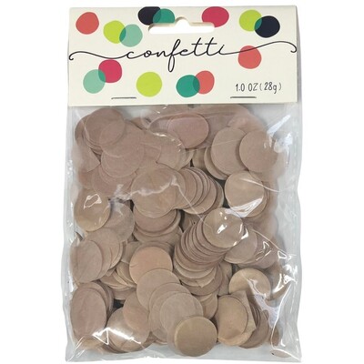 Rose Gold Paper Confetti 28g | 2cm Tissue Paper Circles for Balloons & Party Decorations