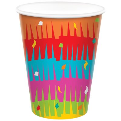 Mexican Fiesta Paper Cups 266ml (Pk 8)