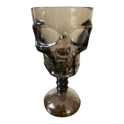 Reusable Plastic Skull Shape Halloween Drinking Glass 18cm