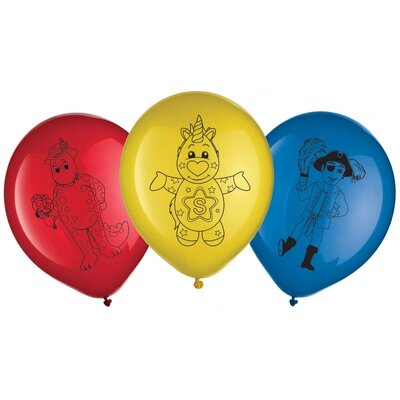 The Wiggles Helium Quality 30cm Latex Balloons (Pk 6)
