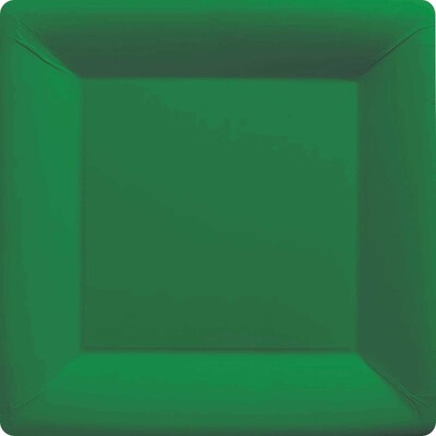 Festive Green 7in Square Paper Plates Pk 20