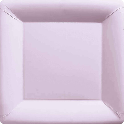 Pastel Lilac 7in Square Paper Plates Pk 20