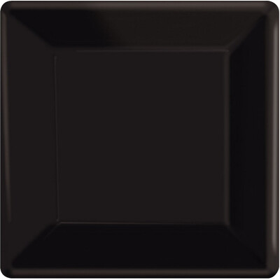 Jet Black 7in Square Paper Plates Pk 20