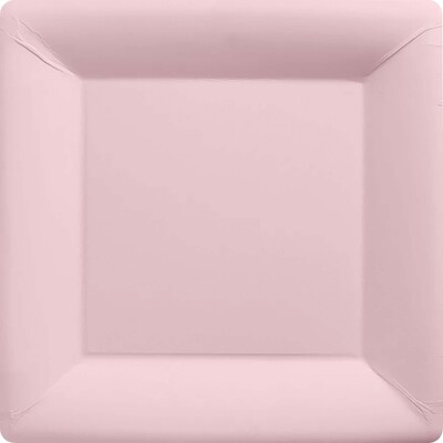 Pastel Pink 7in Square Paper Plates Pk 20