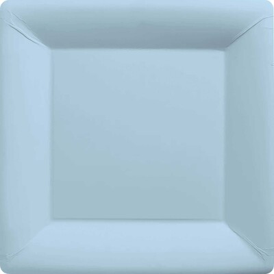 Pastel Blue 9in Square Paper Plates Pk 20