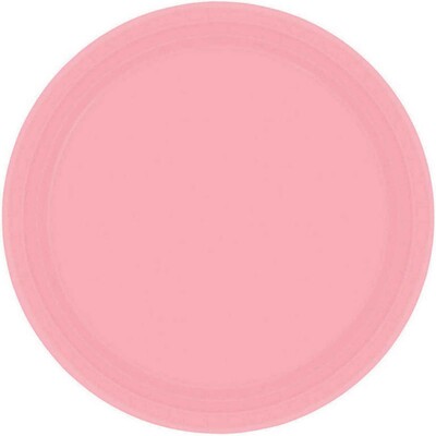 New Pink 7in Round Paper Plates Pk 20