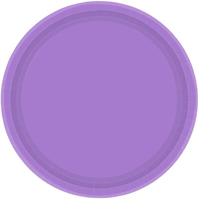 New Purple 9in Round Paper Plates Pk 20