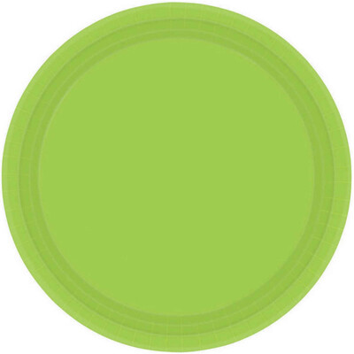 Kiwi Green 9in Round Paper Plates Pk 20
