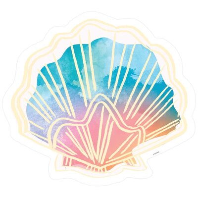 The Little Mermaid 7in Shell Shaped Paper Plates (Pk 8)