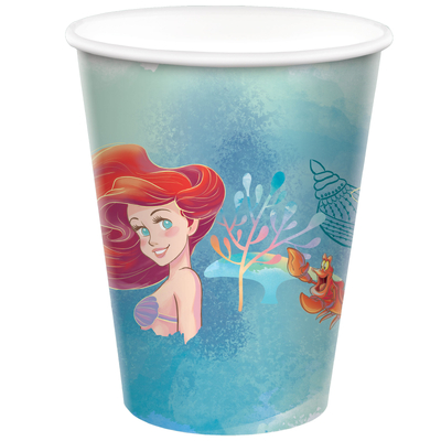  The Little Mermaid Paper Party Cups (Pk 8)