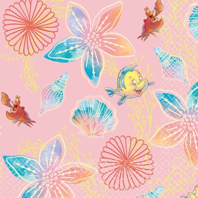The Little Mermaid 2 Ply Paper Lunch Napkins (Pk 16)