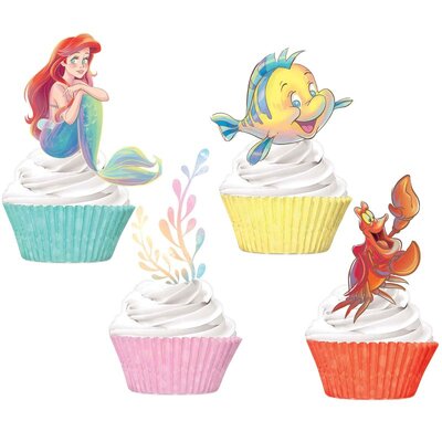 The Little Mermaid Cupcake Cases & Picks Kit (24 Sets)